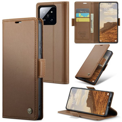 Xiaomi 14      Pu Wallet Case    [Brown]