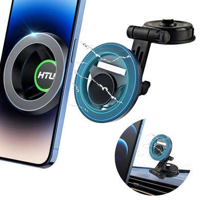 Mobile Phone Magsafe Stick-on Dashboard Car Holder [Black]