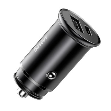 Baseus Circular Metal A+C 30W PPS Car Charger [Black]