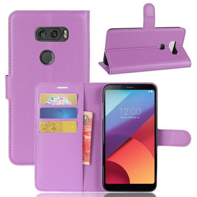 LG V30+ PU Wallet Case (Purple) 