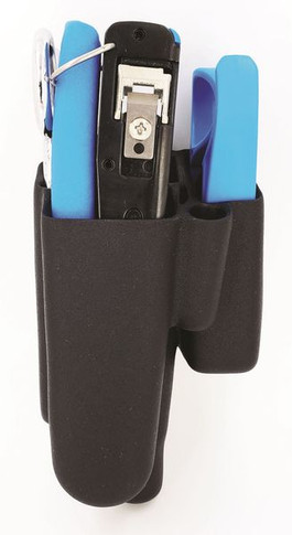 IDEAL INDUSTRIES Push Through RJ45 Installation Kit for Cat5e, Cat6 & Cat6A - Crimp Tool, Stripper & Pouch Included (Product Code: [Insert Code Here])