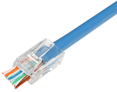 IDEAL INDUSTRIES CAT6A/6 UTP RJ45 Push Through Plug (Staggered) - Pack of 50, Compatible with 30-495