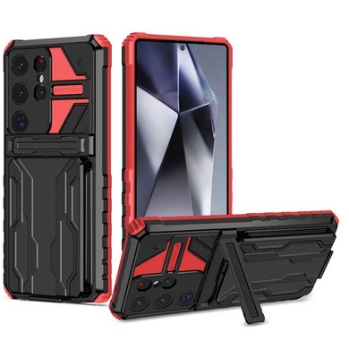 Galaxy S25 Ultra  Kickstand Heavy Duty Case [Red]