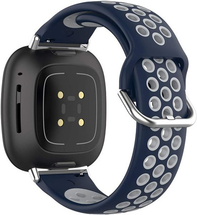 Fitbit Versa 4      Silicone Strap   Navy/White
