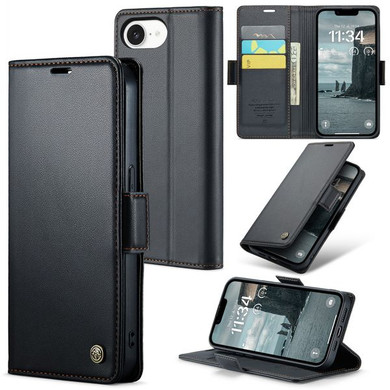 Apple iPhone 16E Pu Wallet Case [Black]