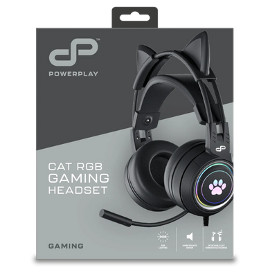 PowerPlay Cat RGB Gaming Headset (Black)