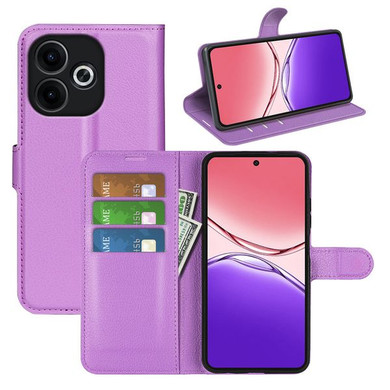 Oppo A5 Pro 5G      Pu Wallet Case    [Purple]