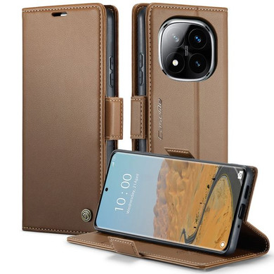 Xiaomi Redmi Note 14 Pro Plus 5G      Pu Wallet Case    [Brown]