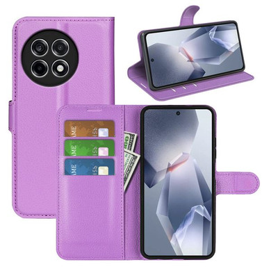 Oneplus 13R 5G      Pu Wallet Case    [Purple]