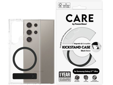 CARE by Panzer Kickstand Mag Case-Samsung GS25 Ultra-Clr/Blk