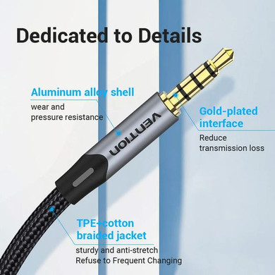 Vention Aux 3.5Mm To 3.5Mm Trs Cable 2M For Skaa Akiko/Rush