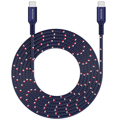 Microdia Execable Tweed Pd100W 2.6M Usb-C To Usb-C Cable - Navy