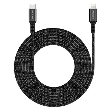 Microdia Execable Tweed Pd60W 2.6M Usb-C To Lightning Cable - Charcoal