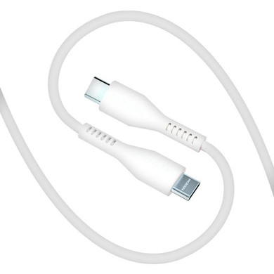Microdia Fruitywire Liquid Silicon Pd100W 1.3M Usb-C To Usb-C Cable - Pearl White