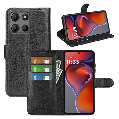 Moto G15      Pu Wallet Case    [Black]