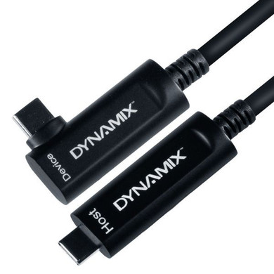 DYNAMIX 10M USB 3.2 Right-Angled Type C to C Hybrid Active Optical Cable   