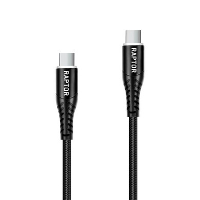 Raptor 3m 100W Braided USB-C to USB-C Cable Rapid Charge Compatible   