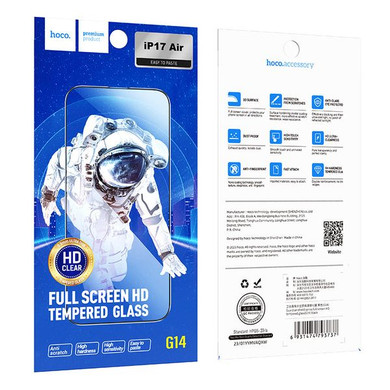 Hoco Full Screen HD Glass Screen Protector (G14) - [ iPhone 17 Air ]