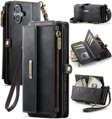 Iphone 16 Plus      Crossbody Wallet    [Black]