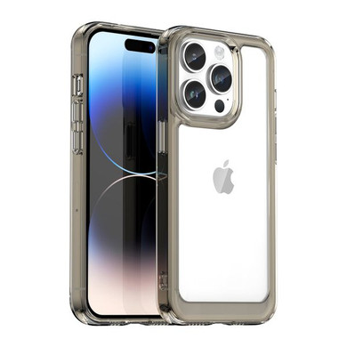 Iphone 14 Pro Max      Soft Gel Case    [Clear Grey]