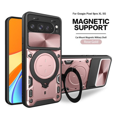 Google Pixel 10 Pro Xl      Ring Kickstand Case    [Rose Gold]