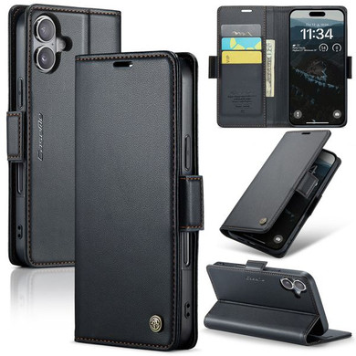 Iphone 17      Pu Wallet Case    [Black]
