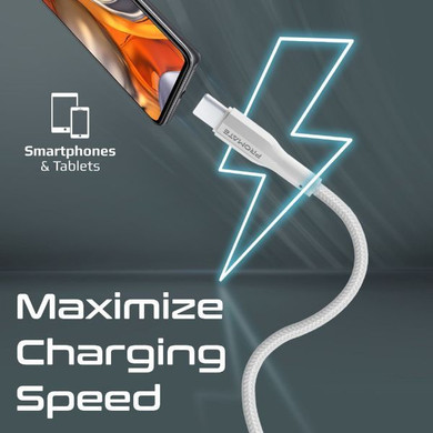 PROMATE 2M USB-A to USB-C Super Flexible Cable. Supports 2A Charging & 480Mbps Data (XCORD-AC200-WHT)