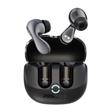 PROMATE In-Ear HD Bluetooth Earbud Hybrid ANC TWS w/ Intellitouch Includes 500mAh Recharging (BATON-BLK)