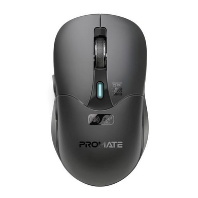 PROMATE Rechargeable Wireless Mouse w/ BT & RF Connectivity. 800/1200/1600Dpi. Built-in 500 (SAMO-BLK)