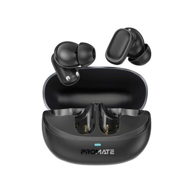 PROMATE In-ear HD TWS BT Earbuds Intellitouch & 400mAh Charging Case. Ergonomic Fit (LUSH-PRO-BLK)