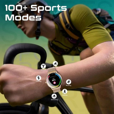 PROMATE IP68 Smartwatch with 1.32'' Curved AMOLED Display & BT Cal Fitness Tracker Pedometer Bloo (XWATCH-US13-RG)