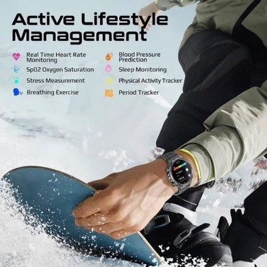 PROMATE IP67 1.85'' Fitness Tracker Smartwatch w/ BT Calling. Up to 60 Days Standby 7-10 (XWATCH-R20-BLK)