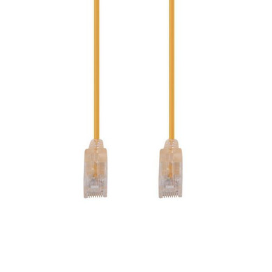 DYNAMIX 1.25m Cat6A 10G Yellow UTP LSZH Patch Lead 30AWG 802.3af Unshielded Plug. (PLSY-C6-1-25)