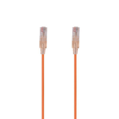 DYNAMIX 0.25m Cat6A 10G Orange UTP LSZH Patch Lead 30AWG 802.3af Unshielded Plug. (PLSO-C6-0-25)