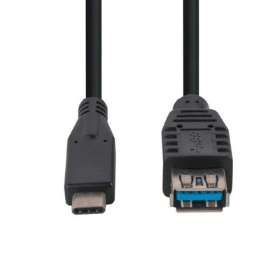 DYNAMIX 0.2M USB 3.1 USB-C Male to USB-A Female Cable Black (C-U3-1CAF-0-2)
