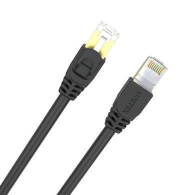 UNITEK 0.5m CAT7 Black SSTP 26AWG Patch Lead in PVC Jacket Supports 10 Gigabit Ethernet (C1808HBK-0-5)