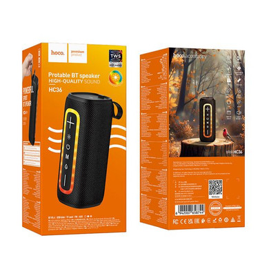 10W Bluetooth Speaker with LED Light, FM/MicroSD/USB/Aux Inputs (HC36)