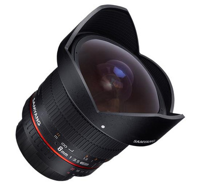 Samyang AE 8mm f/3.5 Fish-eye CS II w/hood