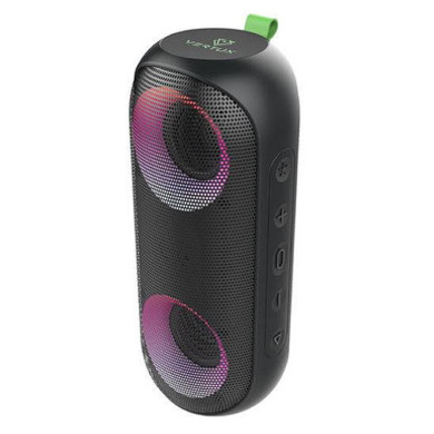 VERTUX 14W Bass Boosted Water Resistant LED Bluetooth Speaker RUMBABLK