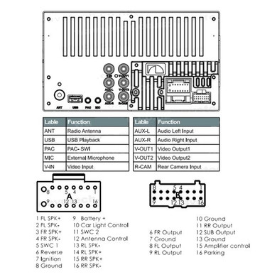 Nakamichi Head Unit Nam3510 Carplay/Android Auto Double Din NAM3510-M7