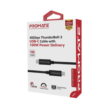 Promate 1m USB-C Thunderbolt 3 Cable THUNDERLINK-C40