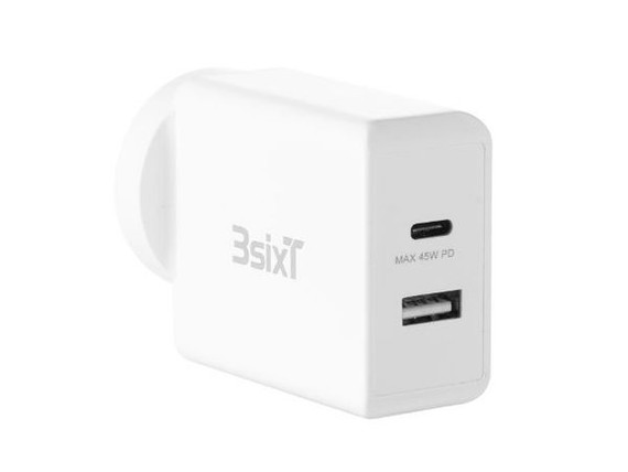 3sixt 3sixT Wall Charger ANZ 45W USB-C PD 2.4A - White
