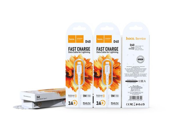 Hoco 3A Fast Charge Data Cable (D40) - iOS