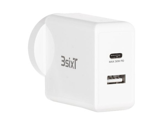 3sixt 3sixT Wall Charger ANZ 30W USB-C PD 2.4A - White