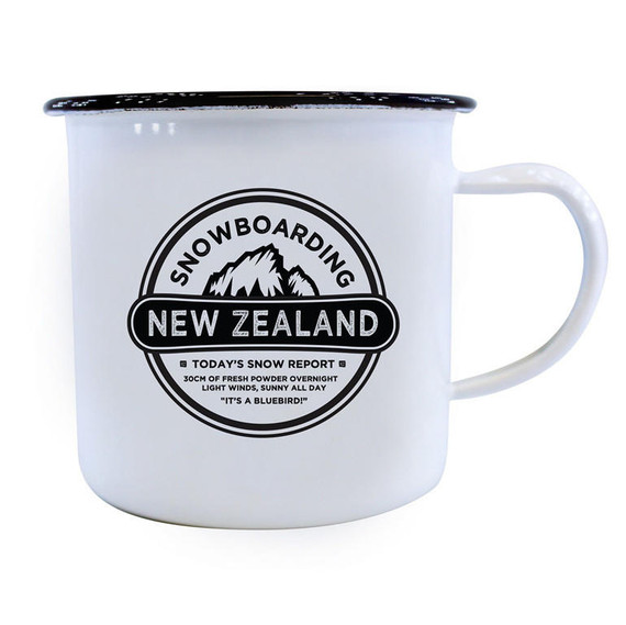 Moana Road Enamel Mug- Snowboarding