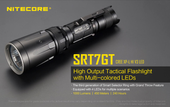 Nitecore Srt7Gt Smartring Multi-Colour Led Tactical Flashlight