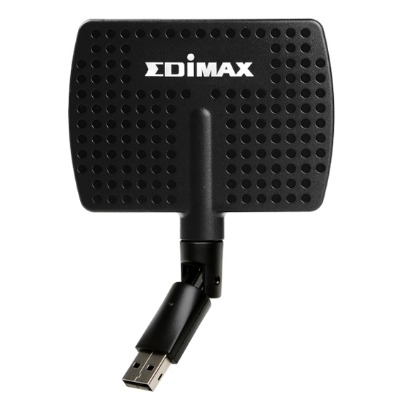 EDIMAX AC600 WiFi Dual-Band Directional High Gain USB Adapter. 802.11ac. WPS button. Directional high gain 5dBi antenna. USB for flexible placement.