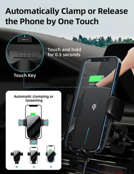 Acefast Wireless Charging Holder w/ Auto-Adjusting (D1)