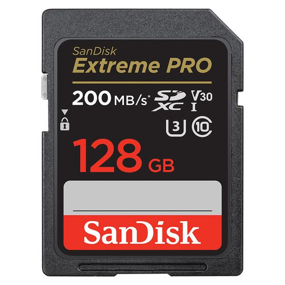 Sandisk Extreme Pro Sdxc 128Gb Up To R200Mb/S W90Mb/S Sd Card Uhs-I V30
