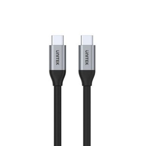 UNITEK 1m USB-C to USB-C 3.1 Gen2 Cable for Syncing & Charging. Supports up to 100W USB PD. Supports up to 4K@6Hz. Up to 10Gbps .Space Grey & Black Colour.  C14082ABK
